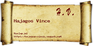 Hajagos Vince névjegykártya